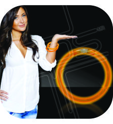 pulsera neon naranja