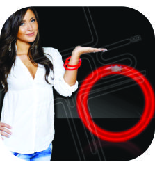 pulsera neon roja